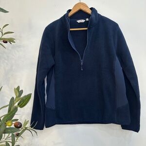 Vineyard Vines Navy Quarter-Zip Fleece Pullover